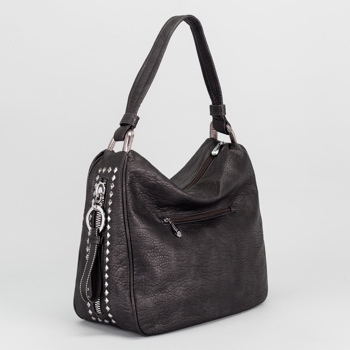 Рюкзак-сумка на молнии, 1 отдел, 3 наружных кармана, цвет серый