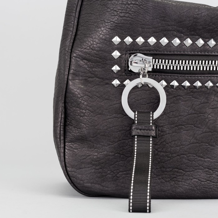 Рюкзак-сумка на молнии, 1 отдел, 3 наружных кармана, цвет серый