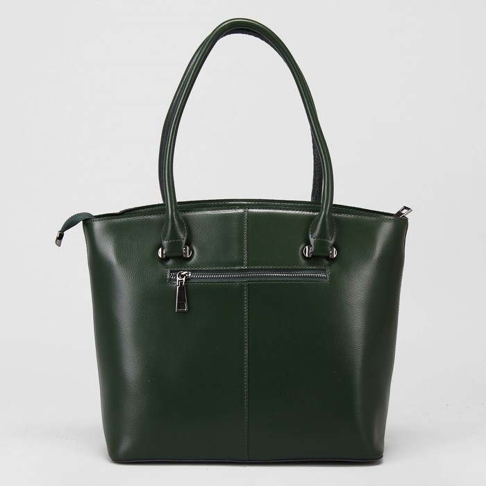 Сумка женская, отдел с перегородкой на молнии, наружный карман, цвет зелёный