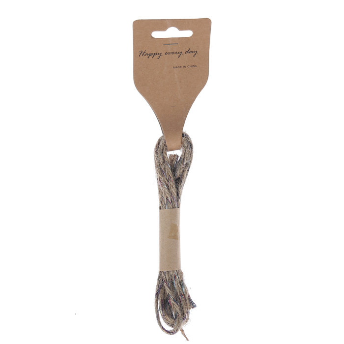 Тесьма текстиль "Косичка с люрексом" ширина 0,5 см намотка 2 метра