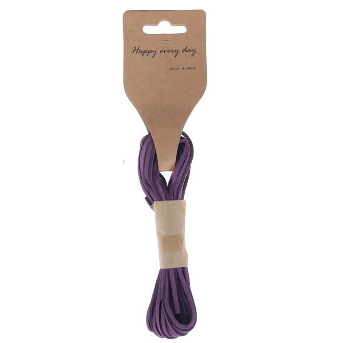 Тесьма текстиль "Замша" ширина 0,3 см намотка 2 метра МИКС