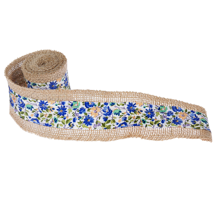 Тесьма текстиль "Цветочная" МИКС ширина 6 см намотка 2 метра