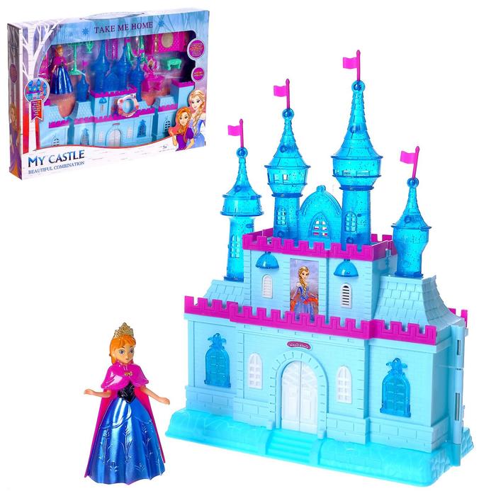 Замок для кукол "Волшебство", со звуком, со светом, с аксессуарами