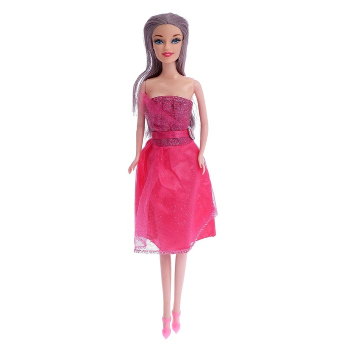 Кукла модель "Катя" в платье и туфельках, МИКС
