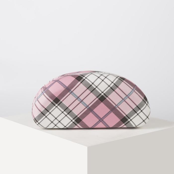 Футляр для очков Роберт, 16*6*7см, отдел, клетка розовый