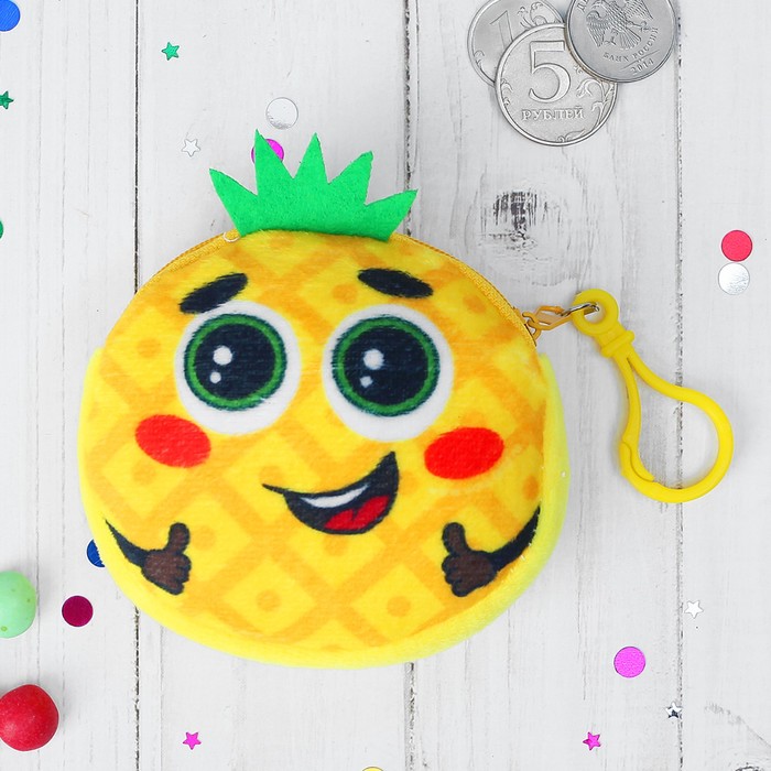 Кошелёк детский "Ананасик", 9 х 9 cм