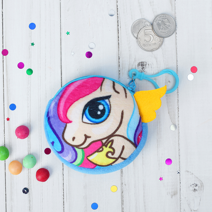 Кошелёк детский "Пони", 9 х 9 cм