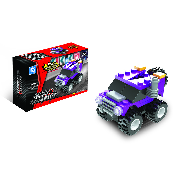 Конструктор «Гонка» с инерционным механизмом, 38 деталей, МИКС