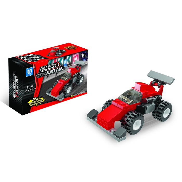 Конструктор «Гонка» с инерционным механизмом, 38 деталей, МИКС