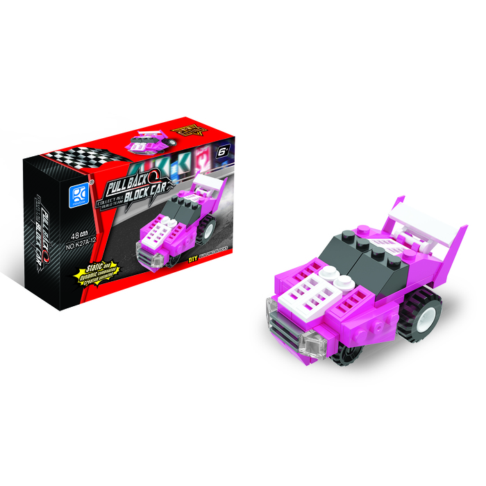 Конструктор «Гонка» с инерционным механизмом, 38 деталей, МИКС