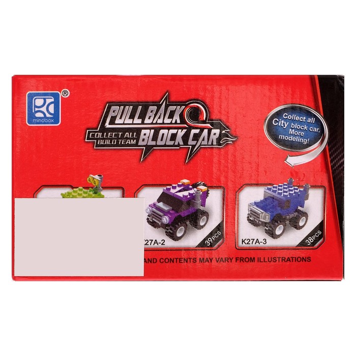 Конструктор «Гонка» с инерционным механизмом, 38 деталей, МИКС