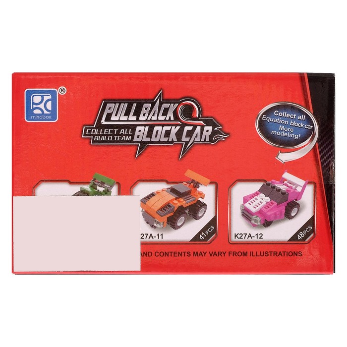 Конструктор «Гонка» с инерционным механизмом, 38 деталей, МИКС