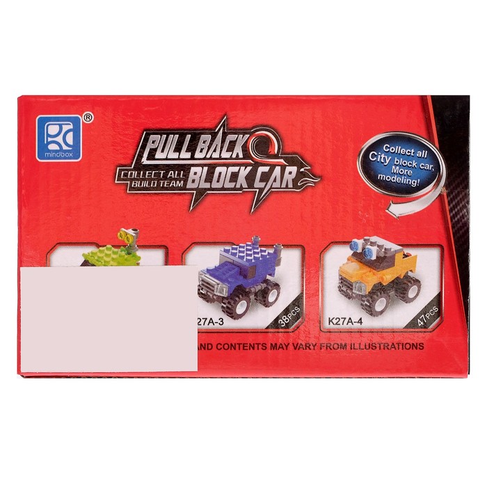 Конструктор «Гонка» с инерционным механизмом, 38 деталей, МИКС