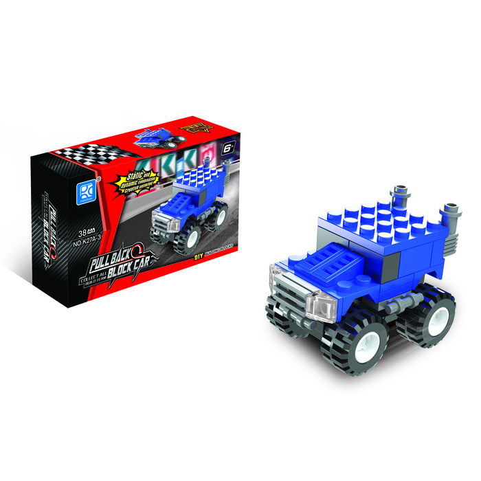 Конструктор «Гонка» с инерционным механизмом, 38 деталей, МИКС