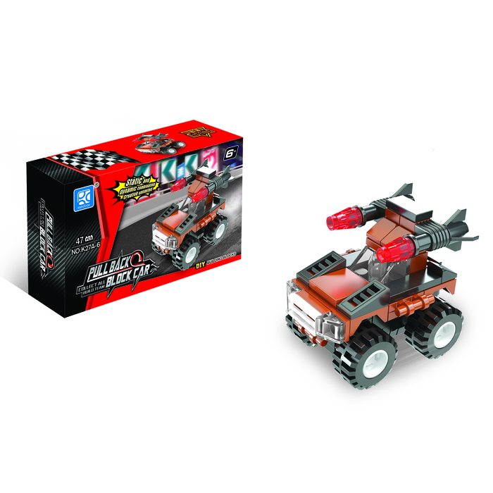 Конструктор «Гонка» с инерционным механизмом, 38 деталей, МИКС