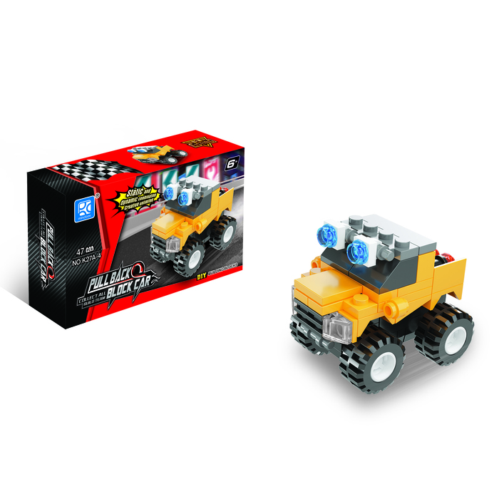 Конструктор «Гонка» с инерционным механизмом, 38 деталей, МИКС