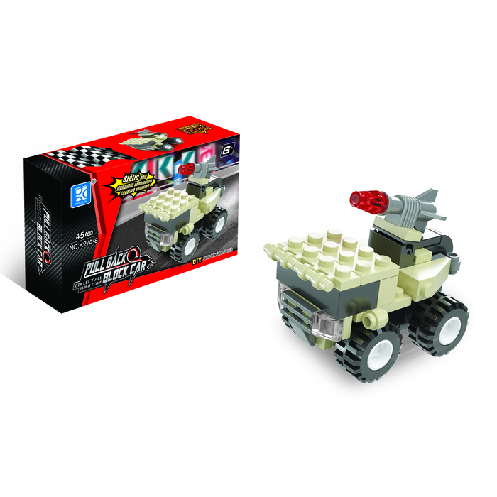 Конструктор «Гонка» с инерционным механизмом, 38 деталей, МИКС