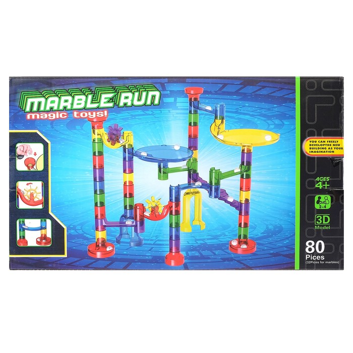 Конструктор «Трубчатые лабиринты», 80 деталей