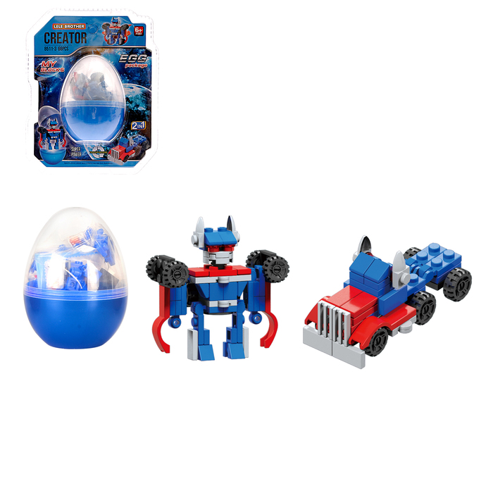 Конструктор в яйце «Автобот», 3 вида, МИКС