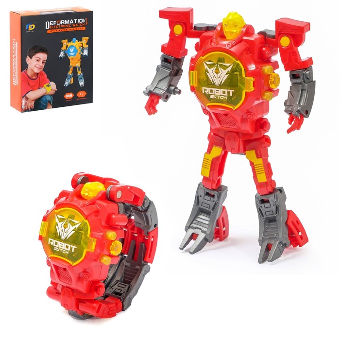Робот-трансформер "Часы",трансформируется в часы, МИКС 4 вида