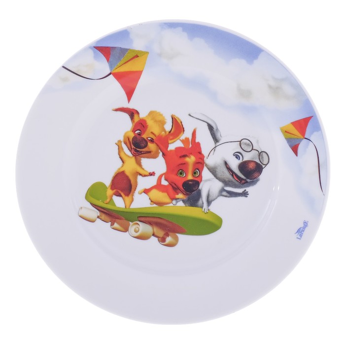 Тарелка мелкая 20 см "Озорная семейка на скейте"