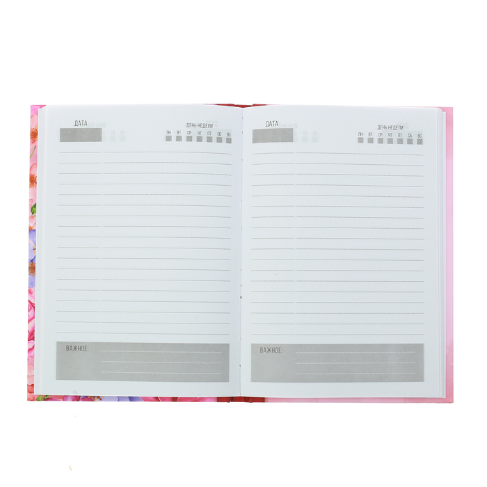 Ежедневник "С днём 8 Марта!", твёрдая обложка, А5, 80 листов