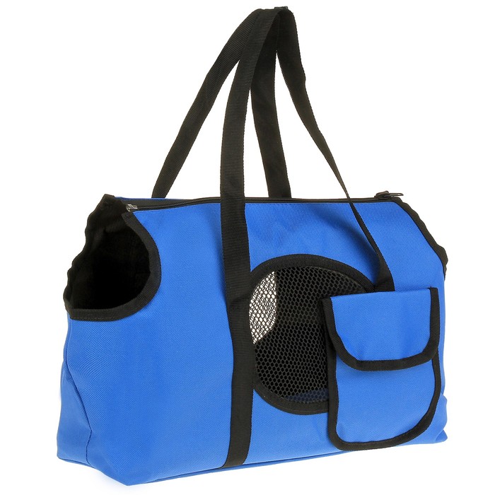 Сумка-переноска на плечо, 37 х 13 х 20 см, ткань ПВХ, синяя