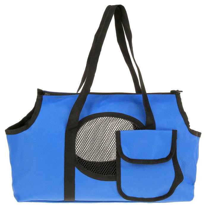 Сумка-переноска на плечо, 37 х 13 х 20 см, ткань ПВХ, синяя