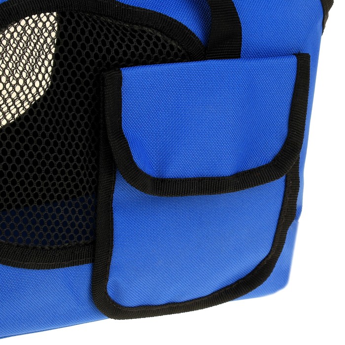 Сумка-переноска на плечо, 37 х 13 х 20 см, ткань ПВХ, синяя