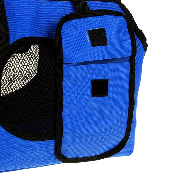Сумка-переноска на плечо, 37 х 13 х 20 см, ткань ПВХ, синяя
