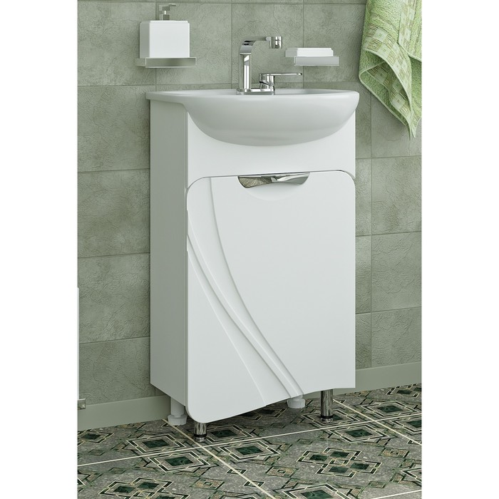 Тумба Sun&Aqua "Колибри", 1 дверь, цвет белый, под умывальник "Уют 45"