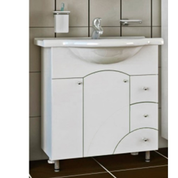 Тумба Sun&Aqua "Макарена 75", 2 дверь, 3 ящика, под умывальник "Байкал 75"