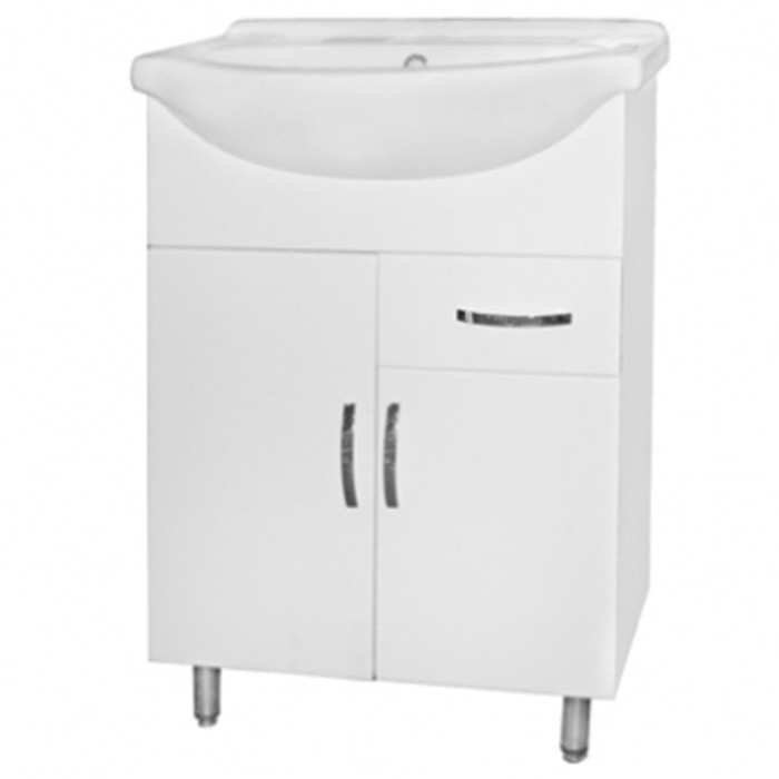 Тумба Sun&amp;Aqua "Сити 55", 2 двери, 1 ящик, под умывальник "Уют 55"