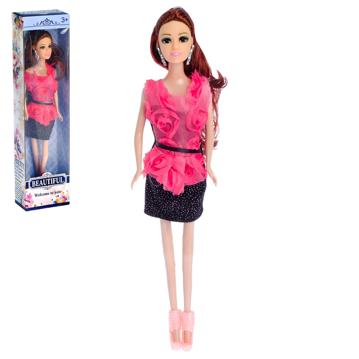 Кукла модель "Оля" в модном костюме, МИКС