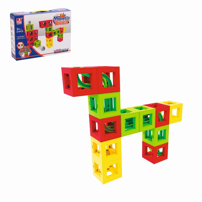 Конструктор магнитный «Трек-лабиринт», 21 деталь