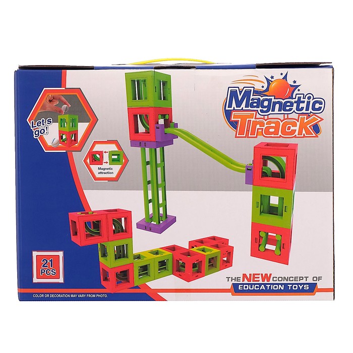 Конструктор магнитный «Трек-лабиринт», 21 деталь