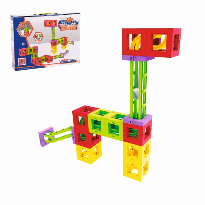Конструктор магнитный «Трек-лабиринт», 34 детали