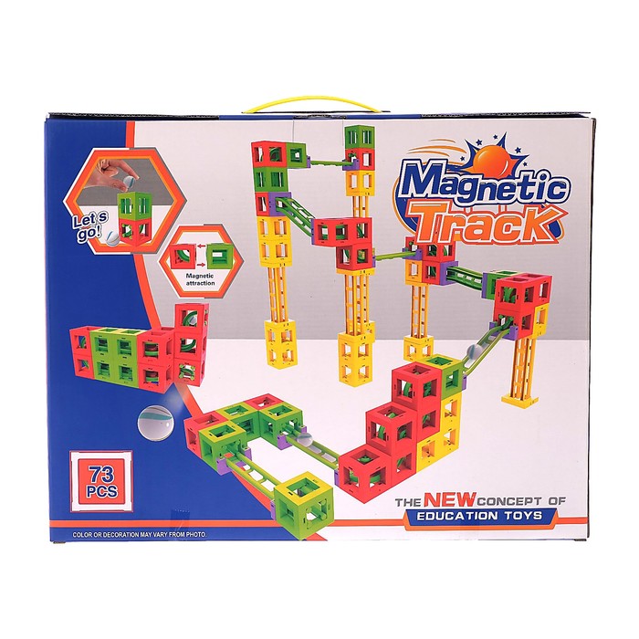 Конструктор магнитный «Трек-лабиринт», 73 детали