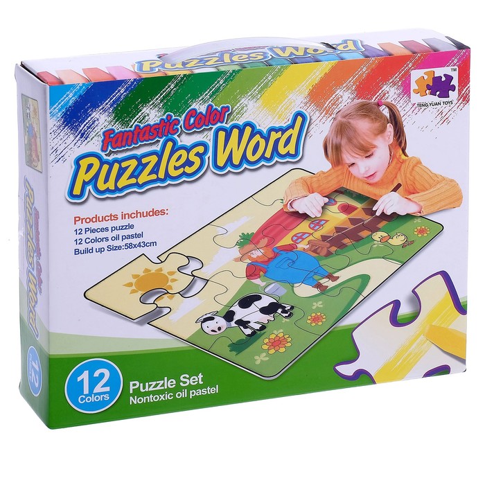 Коврик-пазл "Фазенда" с мелками