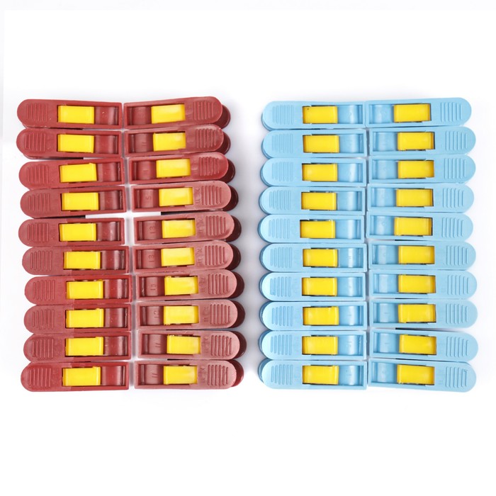 Набор прищепок бельевых 20 шт, цвет МИКС