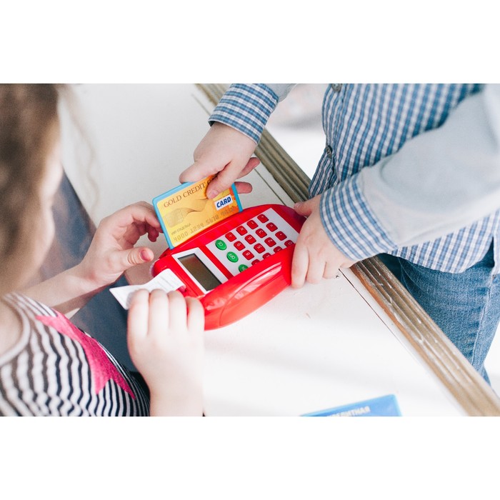 Касса-калькулятор "Моя первая касса", с аксессуарами, световые и звуковые эффекты