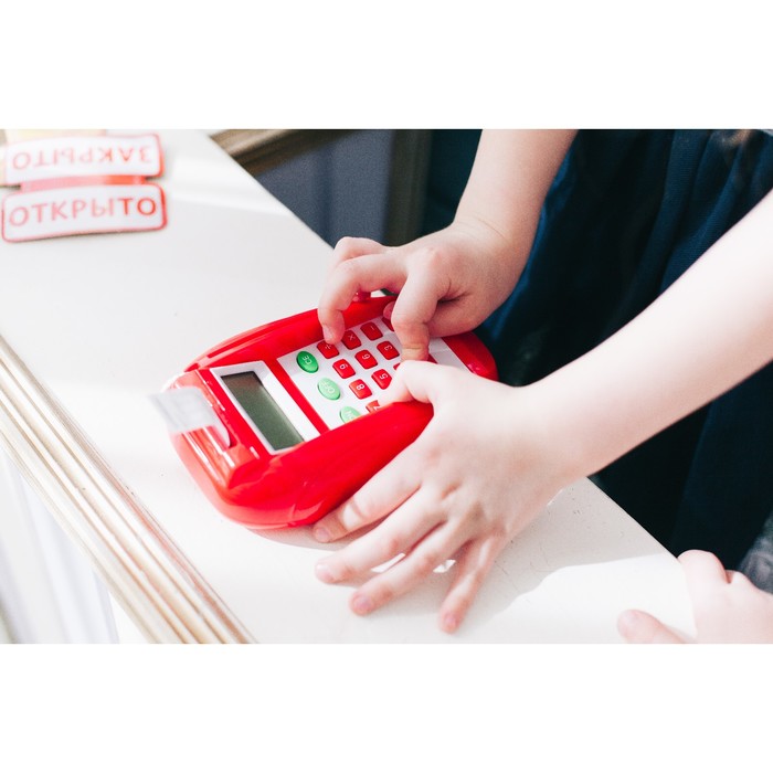 Касса-калькулятор "Моя первая касса", с аксессуарами, световые и звуковые эффекты