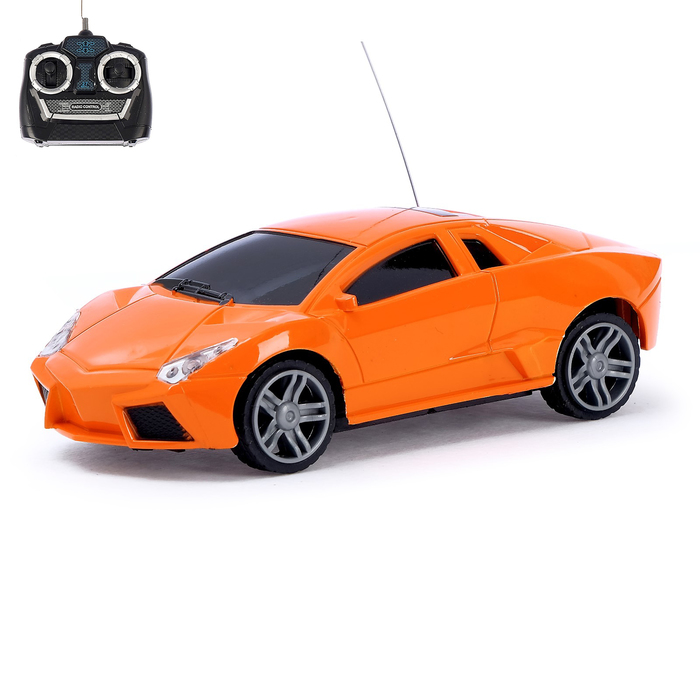 Машина радиоуправляемая "Спорт Кар", работает от батареек, цвета МИКС