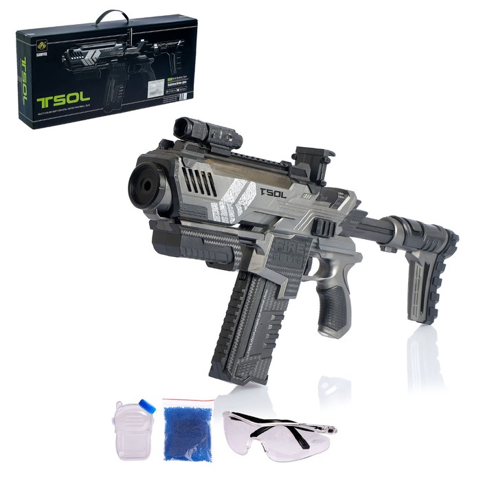 Автомат скорострельный "Кибер страйкер", стреляет гелевыми шарами, работает от аккумулятора