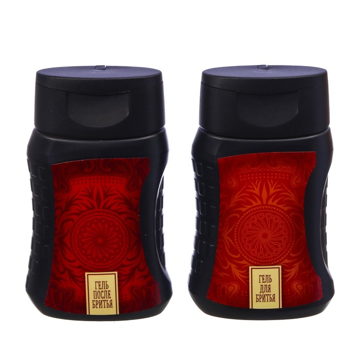 Подарочный набор "Лучшему из лучших": гель для бритья, гель после бритья, станок