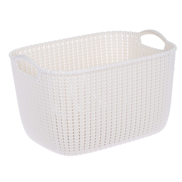 Корзина для хранения 19 л Knit, цвет белый