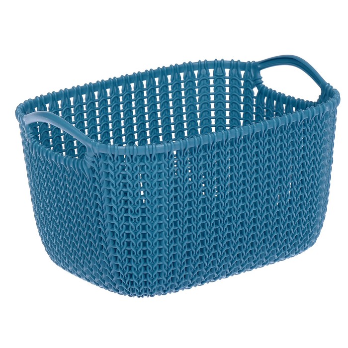 Корзина для хранения 8 л Knit, цвет морская волна