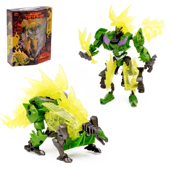 Робот-трансформер «Динобот», БОНУС — карточки робота