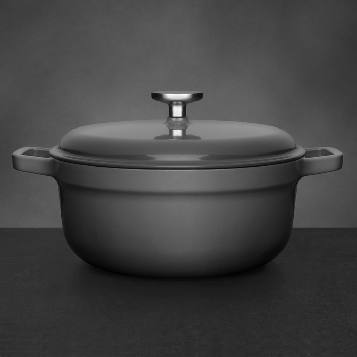 Кастрюля чугунная с крышкой Gem, 24 см, 4,4 л