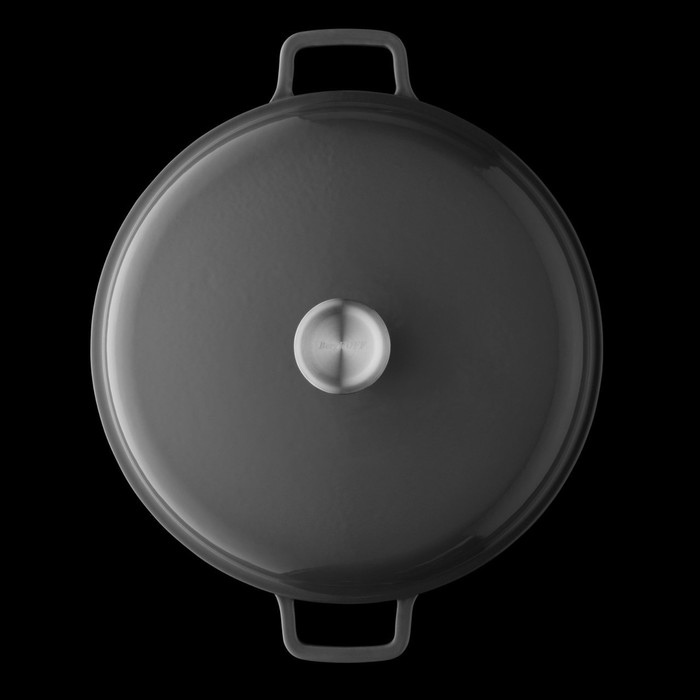 Сотейник чугунный с крышкой Gem, 28 см, 3,7 л